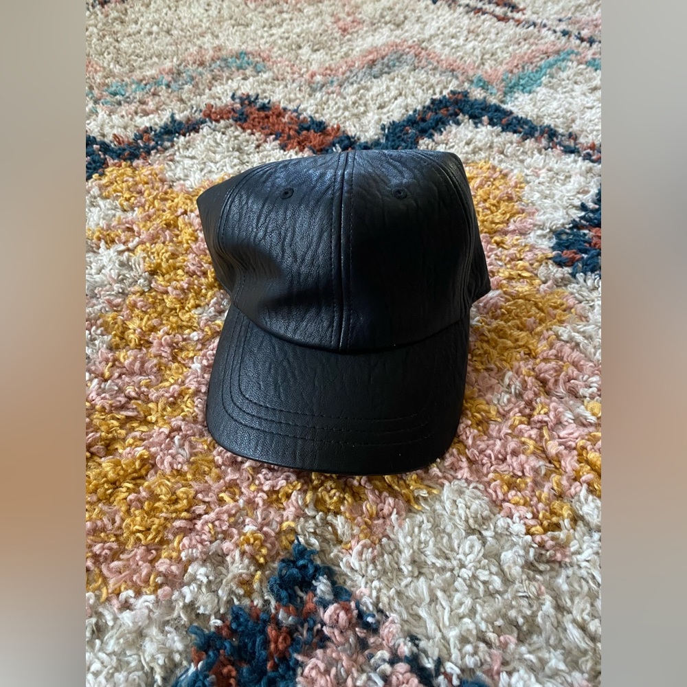 Target New Day Faux Leather Women’s Black Baseball cap OS